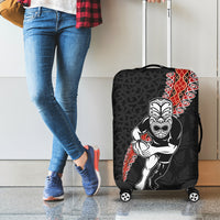 New Zealand Maori Warrior Rugby Luggage Cover Maori and Silver Fern Half Style