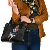 New Zealand Maori Warrior Rugby Shoulder Handbag Maori and Silver Fern Half Style