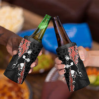 New Zealand Maori Rugby Player 4 in 1 Can Cooler Tumbler Maori and Silver Fern Half Style