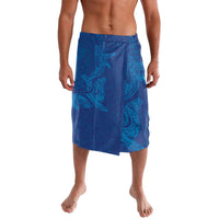 Hawaiian Monk Seal and Whale Lavalava Kakau Tribal Pattern Blue Color LT03 Blue - Polynesian Pride