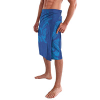 Hawaiian Monk Seal and Whale Lavalava Kakau Tribal Pattern Blue Color LT03 - Polynesian Pride