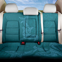 Hawaiian Monk Seal and Whale Back Car Seat Cover Kakau Tribal Pattern Teal Color LT03 One Size Teal - Polynesian Pride