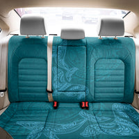Hawaiian Monk Seal and Whale Back Car Seat Cover Kakau Tribal Pattern Teal Color LT03 - Polynesian Pride