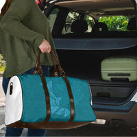 Hawaiian Monk Seal and Whale Travel Bag Kakau Tribal Pattern Teal Color LT03 - Polynesian Pride