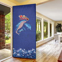 Hawaiian Sea Animals Door Cover Whales Shark and Turtle Guardians with Tribal Pattern LT03 - Polynesian Pride