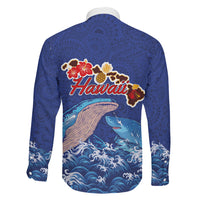 Hawaiian Sea Animals Family Matching Short Sleeve Bodycon Dress and Hawaiian Shirt Whales Shark and Turtle Guardians with Tribal Pattern LT03 - Polynesian Pride