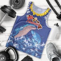 Hawaiian Sea Animals Men Tank Top Whales Shark and Turtle Guardians with Tribal Pattern LT03 - Polynesian Pride