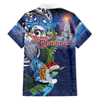 New Zealand Merry Christmas Family Matching Mermaid Dress and Hawaiian Shirt Maori Tribal Pattern with Xmas Tui Bird