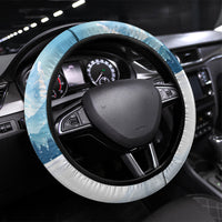 New Zealand and Australia Merry Christmas Steering Wheel Cover Kiwi Birds Skiing and Koala Santa Riding Kangaroo