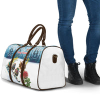 New Zealand and Australia Merry Christmas Travel Bag Kiwi Birds Skiing and Koala Santa Riding Kangaroo