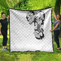 Hawaiian and Japanese Together Quilt Japanese Koi Fish Tattoo and Kakau Pattern White Color LT03 - Polynesian Pride
