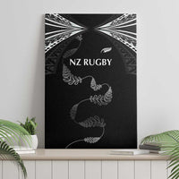 New Zealand Rugby Canvas Wall Art Aotearoa Armour Blacks Silver Ferns - Polynesian Pride
