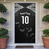 New Zealand Rugby Custom Door Cover Aotearoa Armour Blacks Silver Ferns - Polynesian Pride