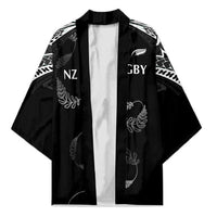 New Zealand Rugby Custom Kimono Aotearoa Armour Blacks Silver Ferns - Polynesian Pride