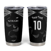 New Zealand Rugby Custom Tumbler Cup Aotearoa Armour Blacks Silver Ferns - Polynesian Pride