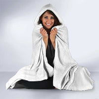 Tonga White Sunday Hooded Blanket Tongan Tribal Heritage Tattoos - Polynesian Pride