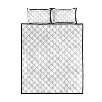 Tonga White Sunday Quilt Bed Set Tongan Tribal Heritage Tattoos - Polynesian Pride