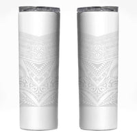 Tonga White Sunday Skinny Tumbler Tongan Tribal Heritage Tattoos - Polynesian Pride