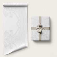 Tonga White Sunday Wrapping Paper Tongan Tribal Heritage Tattoos - Polynesian Pride