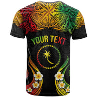 Personalised Chuuk Independence Day T Shirt Polynesian Tattoo and Plumeria Reggae Color LT03 - Polynesian Pride