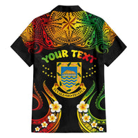 Personalised Tuvalu Independence Day Family Matching Summer Maxi Dress and Hawaiian Shirt Polynesian Tattoo and Plumeria Reggae Color LT03 - Polynesian Pride