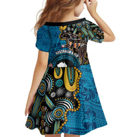 Fiji and Australia Kangaroos Family Matching Tank Maxi Dress and Hawaiian Shirt Indigenous Aboriginal and Fijian Masi Tribal Tattoo LT03 - Polynesian Pride
