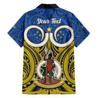 Personalised Vanuatu Tafea Province Family Matching Off Shoulder Maxi Dress and Hawaiian Shirt Pig Tusk Mix Maori Pattern and Namele Leaf LT03 - Polynesian Pride