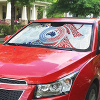 Tongan and Australian Culture Together Auto Sun Shade Ngatu Art Tribal Aboriginal Tattoo Pattern - Polynesian Pride