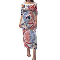 Tongan and Australian Culture Together Puletasi Ngatu Art Tribal Aboriginal Tattoo Pattern - Polynesian Pride