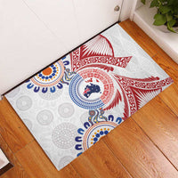 Tongan and Australian Culture Together Rubber Doormat Ngatu Art Tribal Aboriginal Tattoo Pattern - Polynesian Pride
