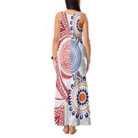 Tongan and Australian Culture Together Tank Maxi Dress Ngatu Art Tribal Aboriginal Tattoo Pattern - Polynesian Pride
