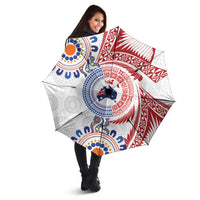 Tongan and Australian Culture Together Umbrella Ngatu Art Tribal Aboriginal Tattoo Pattern - Polynesian Pride