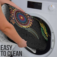 Papua New Guinea and Australia Together Bathroom Set Bird of Paradise and Kangaroo Melanesian Aboriginal Motifs - Polynesian Pride