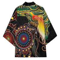 Papua New Guinea and Australia Together Kimono Bird of Paradise and Kangaroo Melanesian Aboriginal Motifs - Polynesian Pride