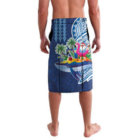 Hawaiian Mele Kalikimaka Lavalava Funny Santa on Whale Island with Kakau Tattoos - Polynesian Pride