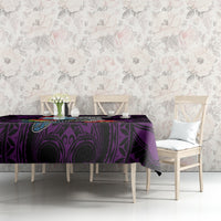 Custom Guam Christmas Tablecloth Santa Gift Latte Stone and Sea Turle Mix Hibiscus Chamorro Pink Style LT03