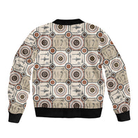 Tukenny Pattern Fijian War Clubs Bomber Jacket LT03 - Polynesian Pride