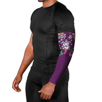 Hawaiian Turtles and Tropical Plants Arm Sleeves Purple Watercolor LT03 - Polynesian Pride