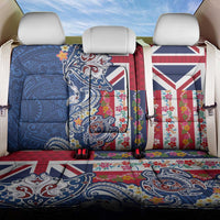 Hawaiian Manta Ray and Turtle Tribal Tattoo Back Car Seat Cover With Hawaii Flag and Flowers
