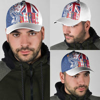 Hawaiian Manta Ray Classic Cap with Hawaii Flag and Flowers