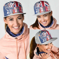 Hawaiian Manta Ray Mesh Trucker Cap with Hawaii Flag and Flowers