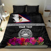 Personalized American Samoa Flag Day Bedding Set Tanoa and Fue mix Hibiscus Flower Polynesian Pattern LT03 - Polynesian Pride