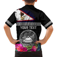 Personalized American Samoa Flag Day Family Matching Puletasi and Hawaiian Shirt Tanoa and Fue mix Hibiscus Flower Polynesian Pattern