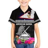 Personalized American Samoa Flag Day Family Matching Tank Maxi Dress and Hawaiian Shirt Tanoa and Fue mix Hibiscus Flower Polynesian Pattern