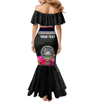 Personalized American Samoa Flag Day Mermaid Dress Tanoa and Fue mix Hibiscus Flower Polynesian Pattern LT03 - Polynesian Pride