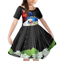 Philippines Independence Day Family Matching Mermaid Dress and Hawaiian Shirt Philippines Eagle and Sampaguita Jasmine Yakan Tribal