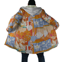 Hawaiian and Japanese Culture Together Cloak Palaka Japanese Art and Tropical Motif Tribal Patchwork