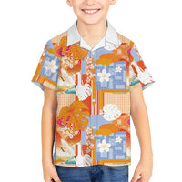 Hawaiian and Japanese Culture Together Hawaiian Shirt Palaka Japanese Art and Tropical Motif Tribal Patchwork LT03 - Polynesian Pride