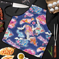 Hawaiian and Japanese Culture Together Apron Hawaiian Archipelago Shape Sea Animals LT03 Multicolor - Polynesian Pride