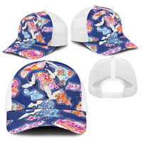 Hawaiian and Japanese Culture Together Baseball Net Cap Hawaiian Archipelago Shape Sea Animals LT03 - Polynesian Pride